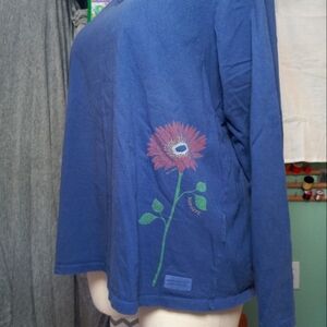 Life is Good crusher tee xxxl blue v neck long sleeve